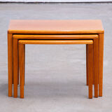 Tables basse gigogne scandinave en teck