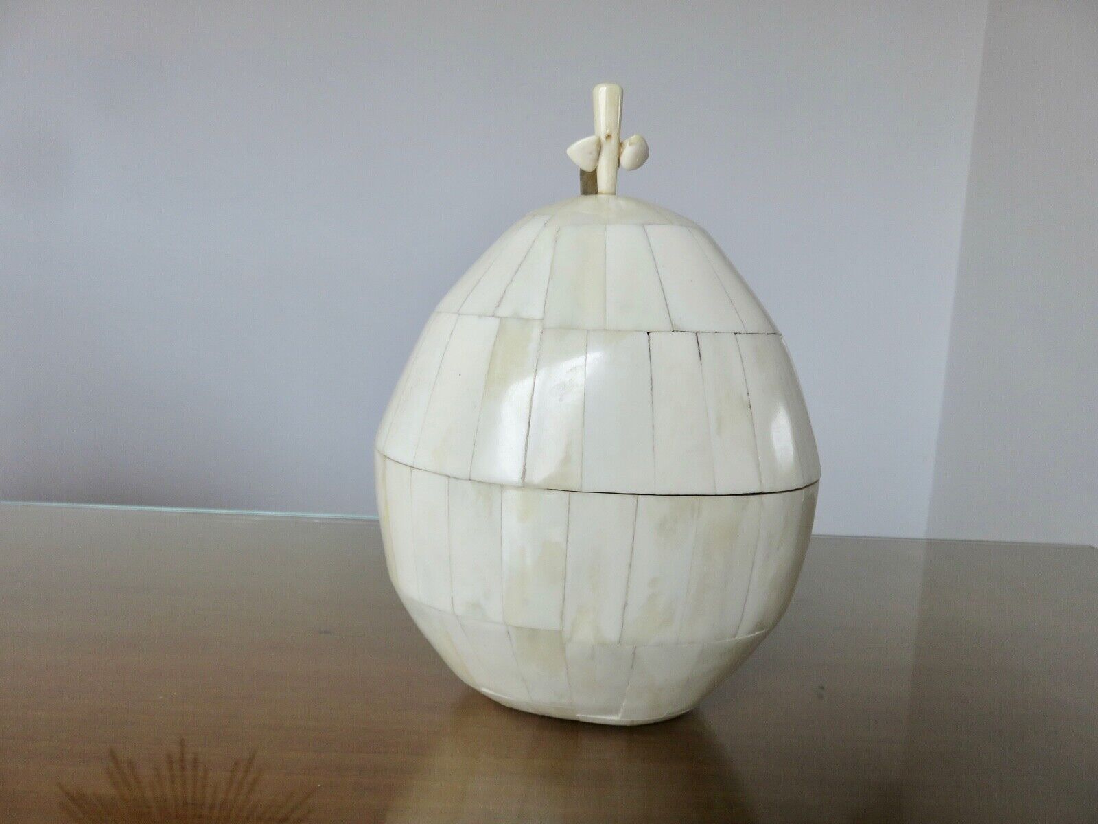 Ice bucket "coconut" bone marquetry 50s