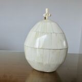 Ice bucket "coconut" bone marquetry 50s