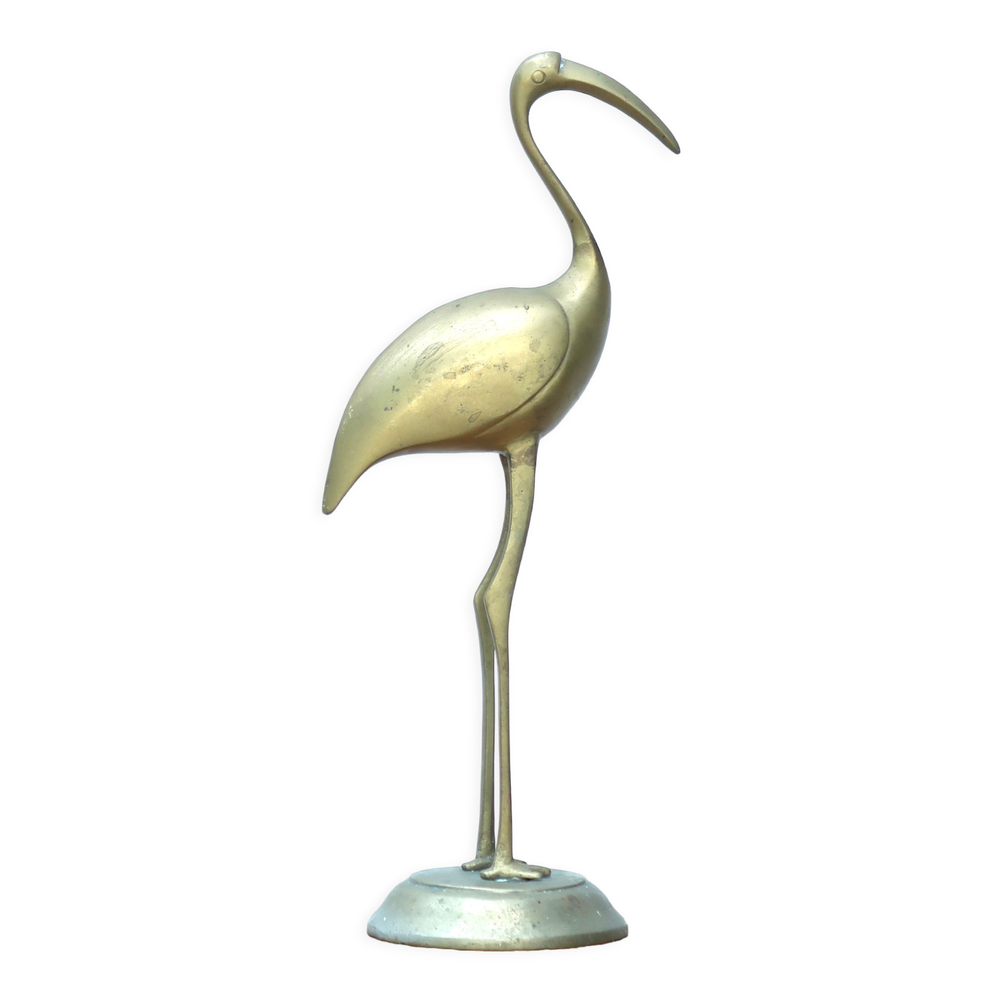Brass flamingo sculpture, 60s