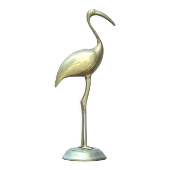 Brass flamingo sculpture, 60s