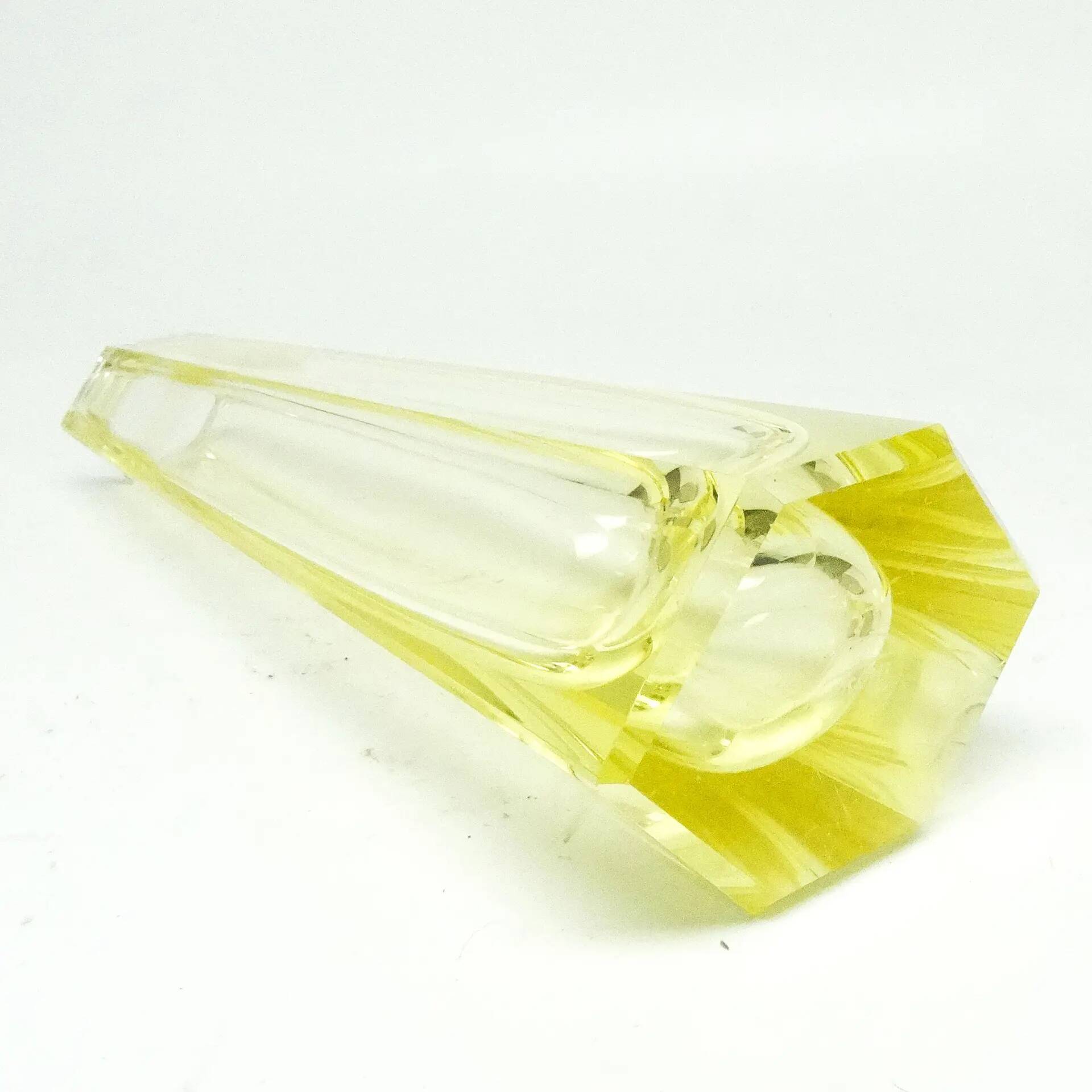 Art Deco vase, crystal, Moser, Czechoslovakia, 1930s