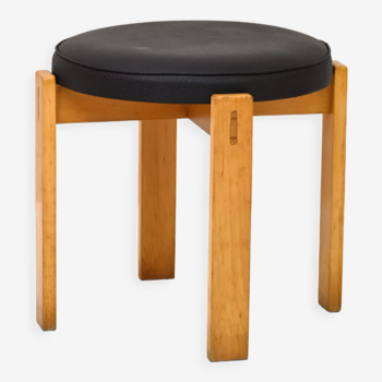 Tabouret en cuir scandinave