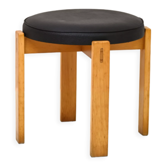 Scandinavian leather stool