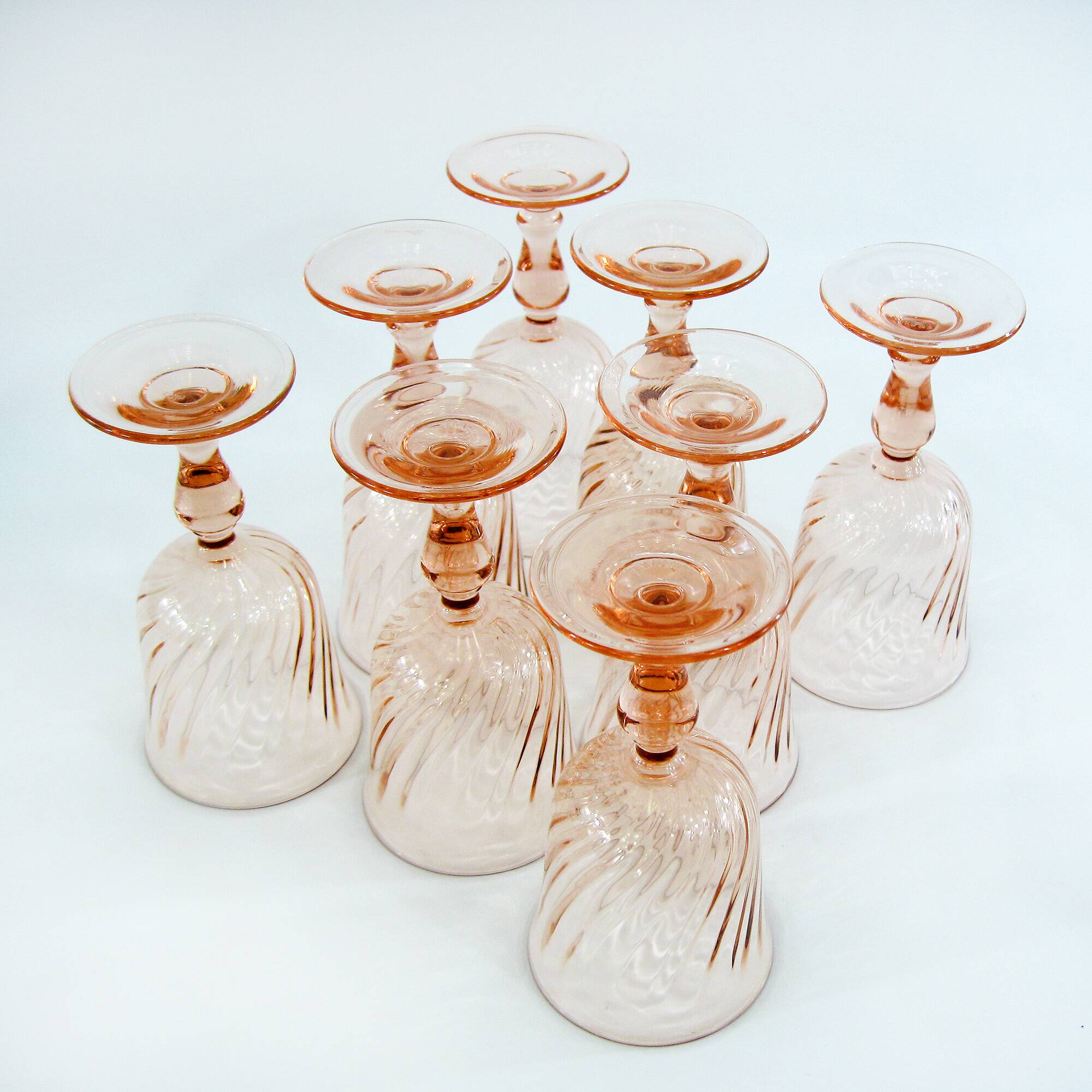 8 verres à pied Rosaline Luminarc Arcoroc - vintage années 80