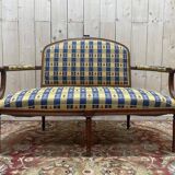 Canapé - Banquette de style Louis XVI tissu LYS