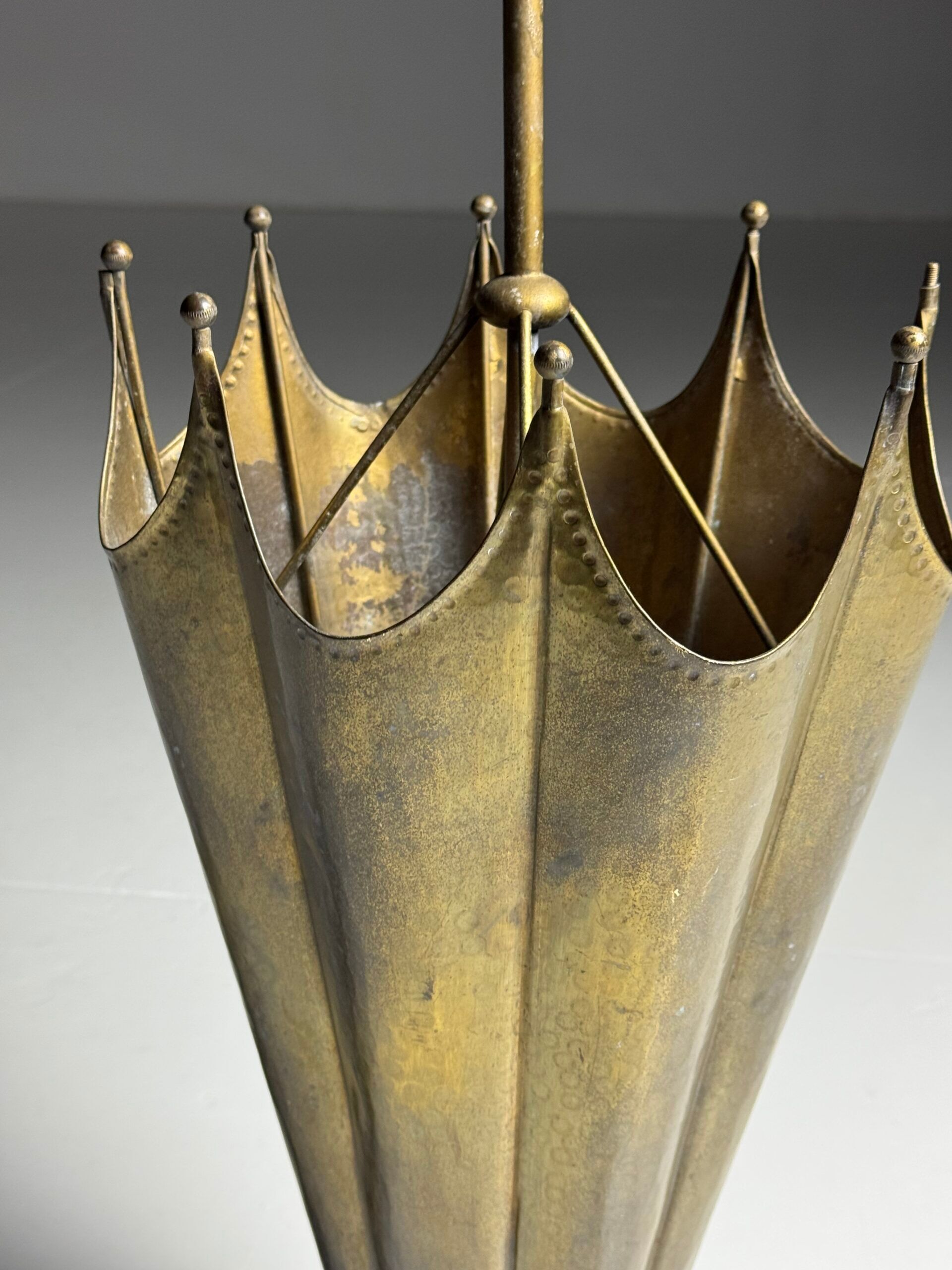 Vintage copper umbrella stand