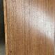 Teak sideboard with flap, 2 drawers and conical legs.