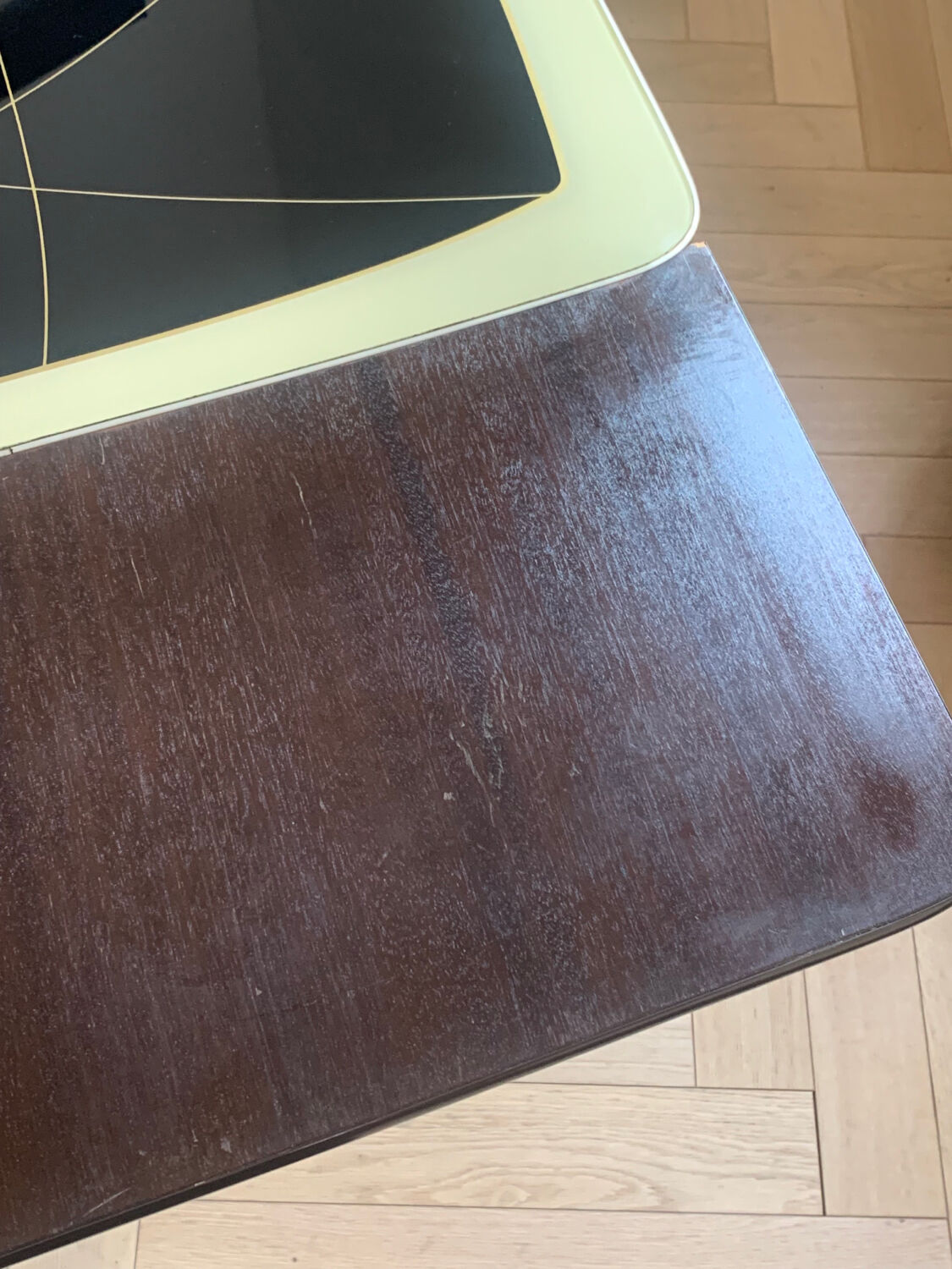 Hand-cranked coffee table