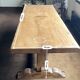 Large antique farmhouse table made of solid wood, in monastery style.