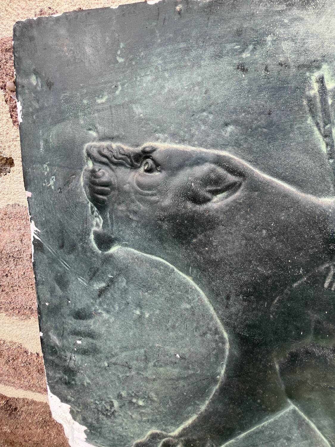 Bas relief in plaster