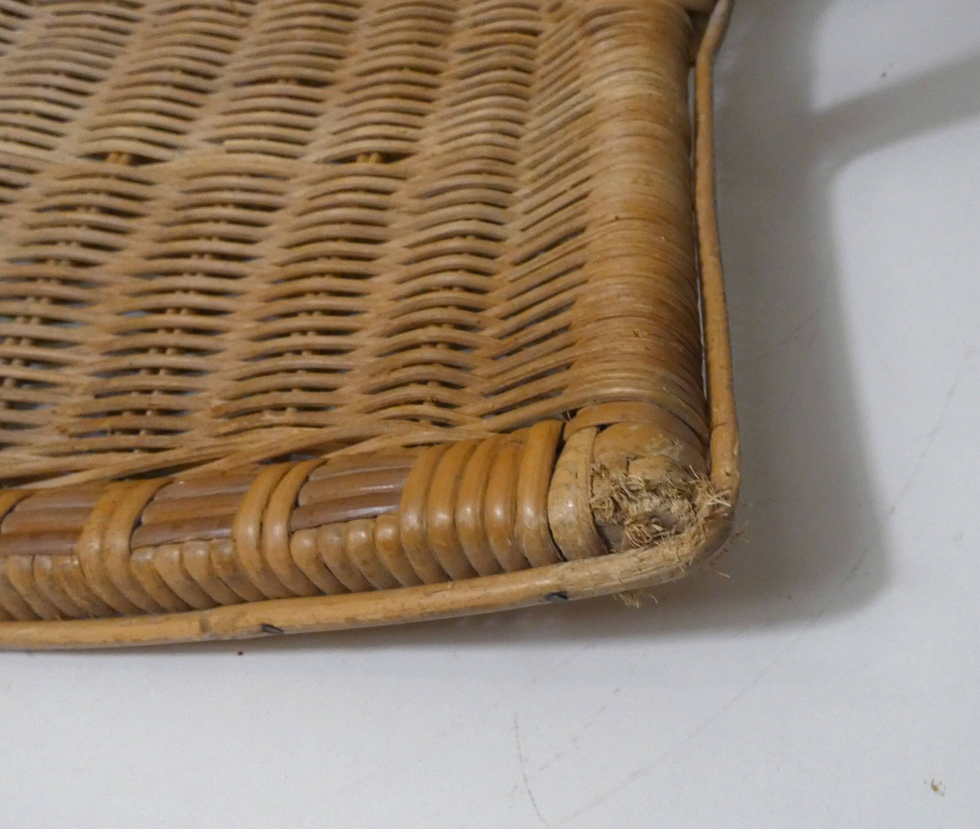 old rattan armchair for children