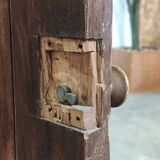 Bedside table carved in oak