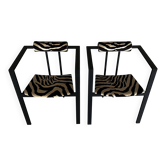 Chaises Trix par Karl-Friedrich Förster pour KFF Ensemble de deux | Rembourrées récemment