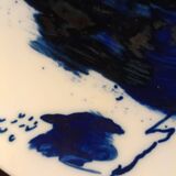 Large designer plate signed by Barbara Schroeder – 41 cm – Contemporary ceramic