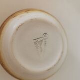 Longchamps beige and brown ceramic sugar bowl