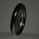 Miroir rond noir vintage