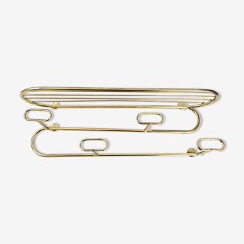 Vintage 1960 brass coat rack