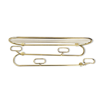 Vintage 1960 brass coat rack