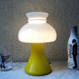 Bedside lamp glass opalin vintage 70