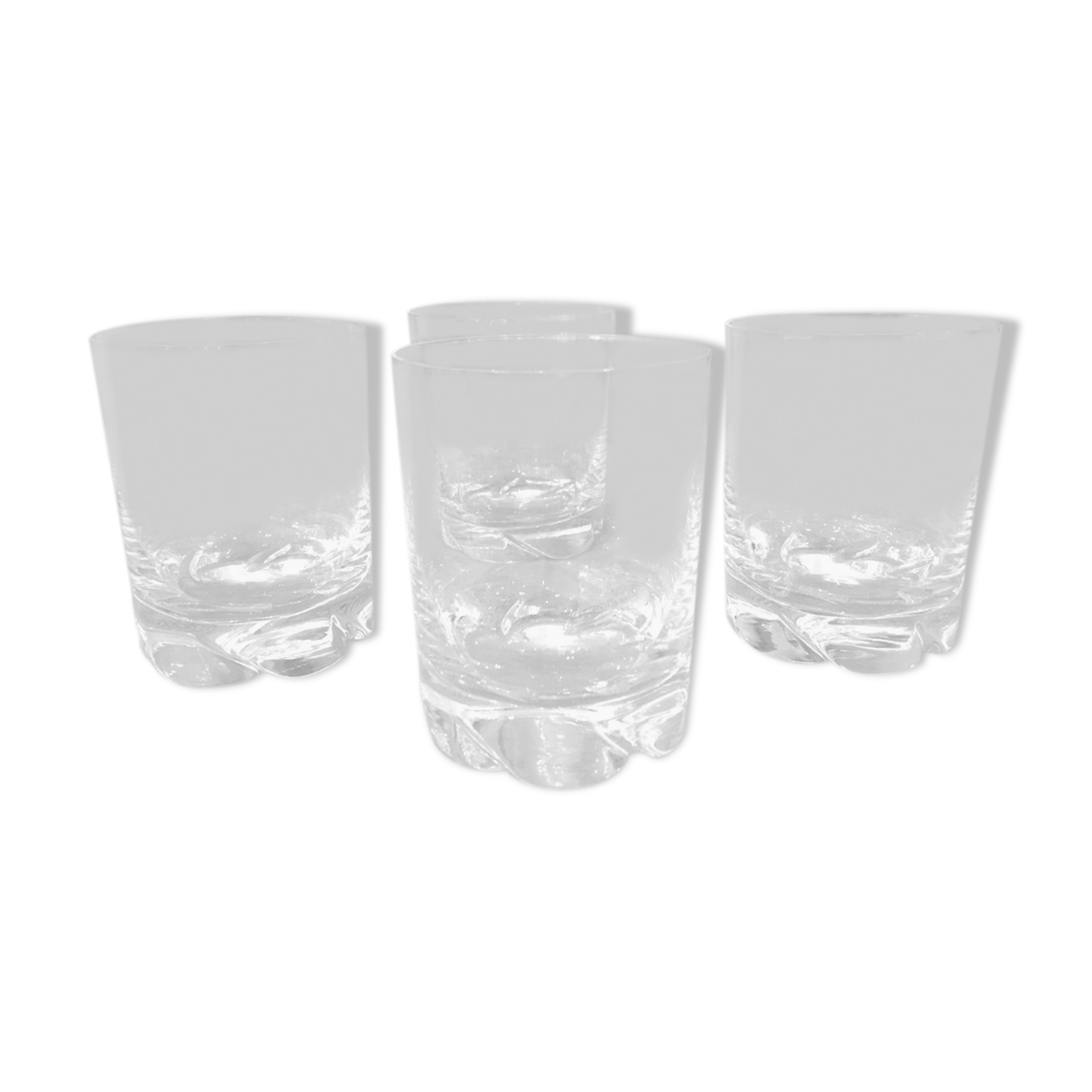 Suite of 4 glasses of daum crystal whisky model orval