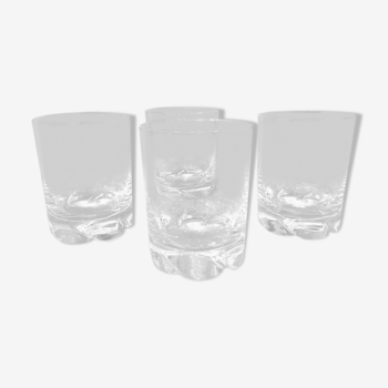 Suite de 4 verres a whisky en cristal de daum modele orval