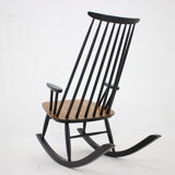 1960s Varjosen Puunjalostus Beech Rocking Chair, Finland