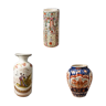 Ensemble de 3 vases en céramique peints à la main