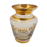 Tiny gilded glass vase