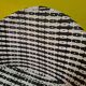 1960s Black and White Woven Round Bucket Chair