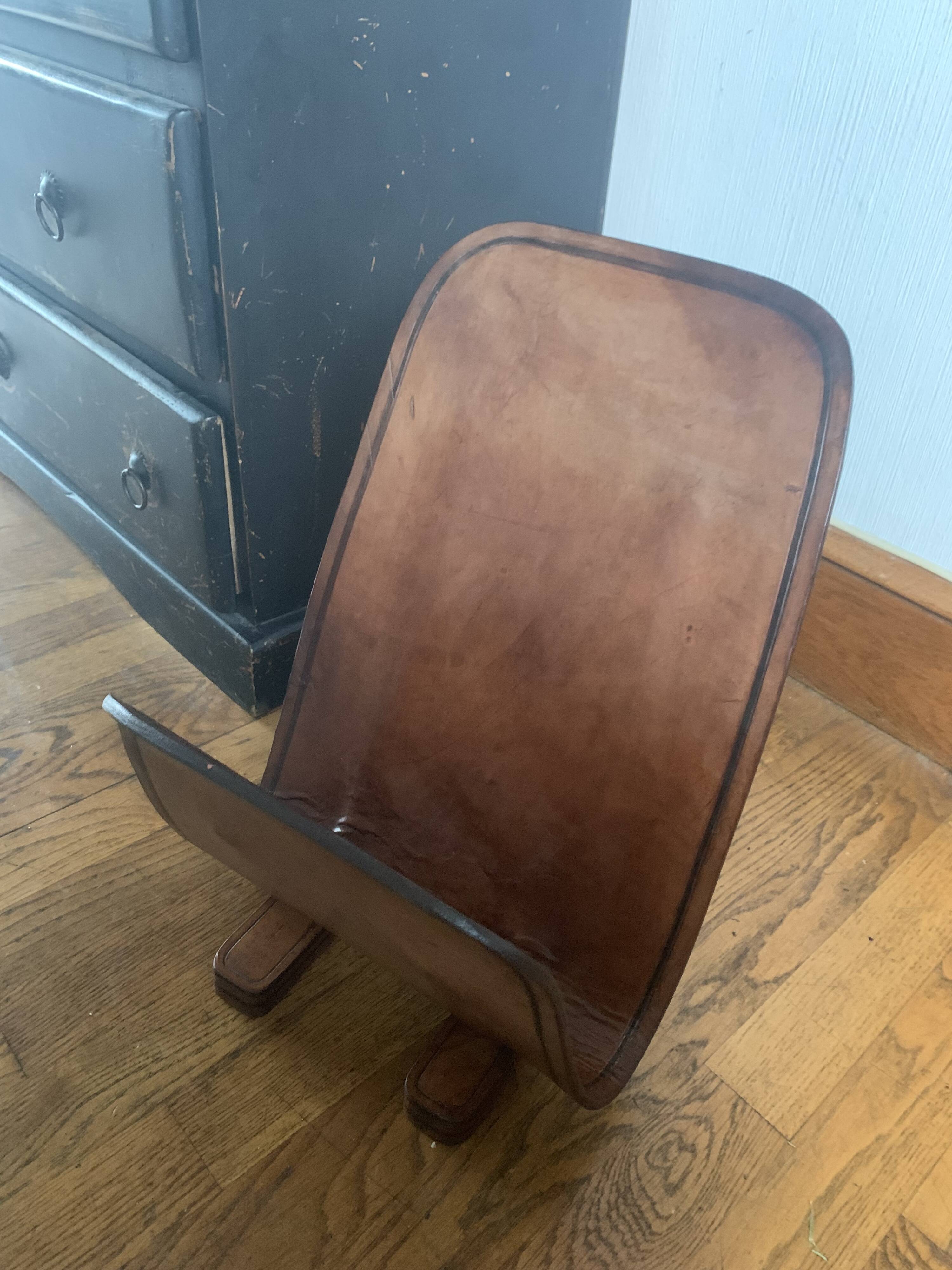 Leather magazine door 60s signed Jean Roc Dunkerque