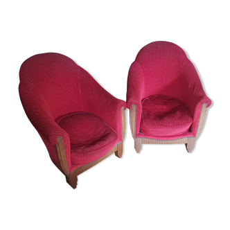 Lot de deux fauteuils années 1930