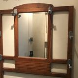 Art deco period solid oak coat rack