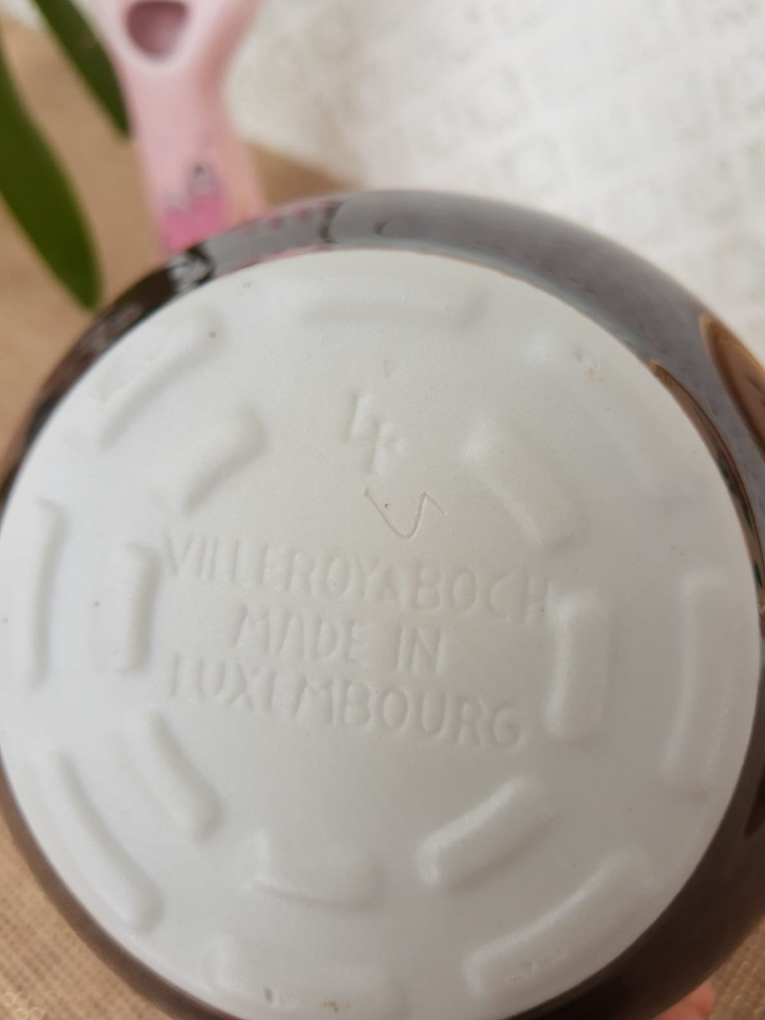 Brown glazed milk jar Villeroy & Boch Made in Luxembourg - vintage