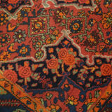 Handmade vintage persian rug traditional red wool rug- 142x187cm