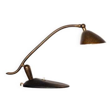 Lampe de table vintage en métal peint, années 50