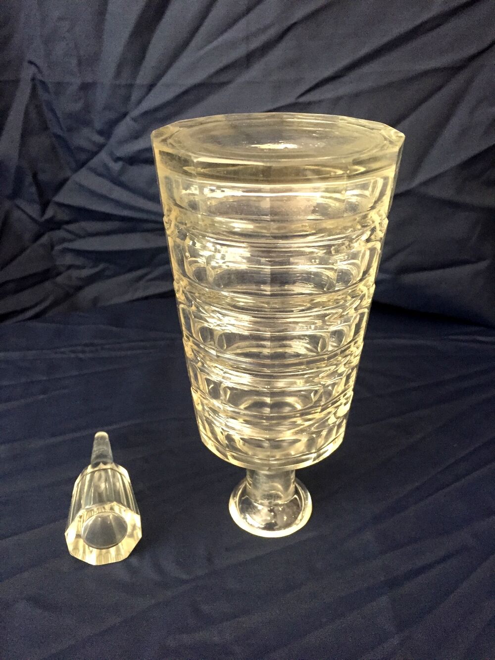 Art deco liqueur carafe bohemian glassware
