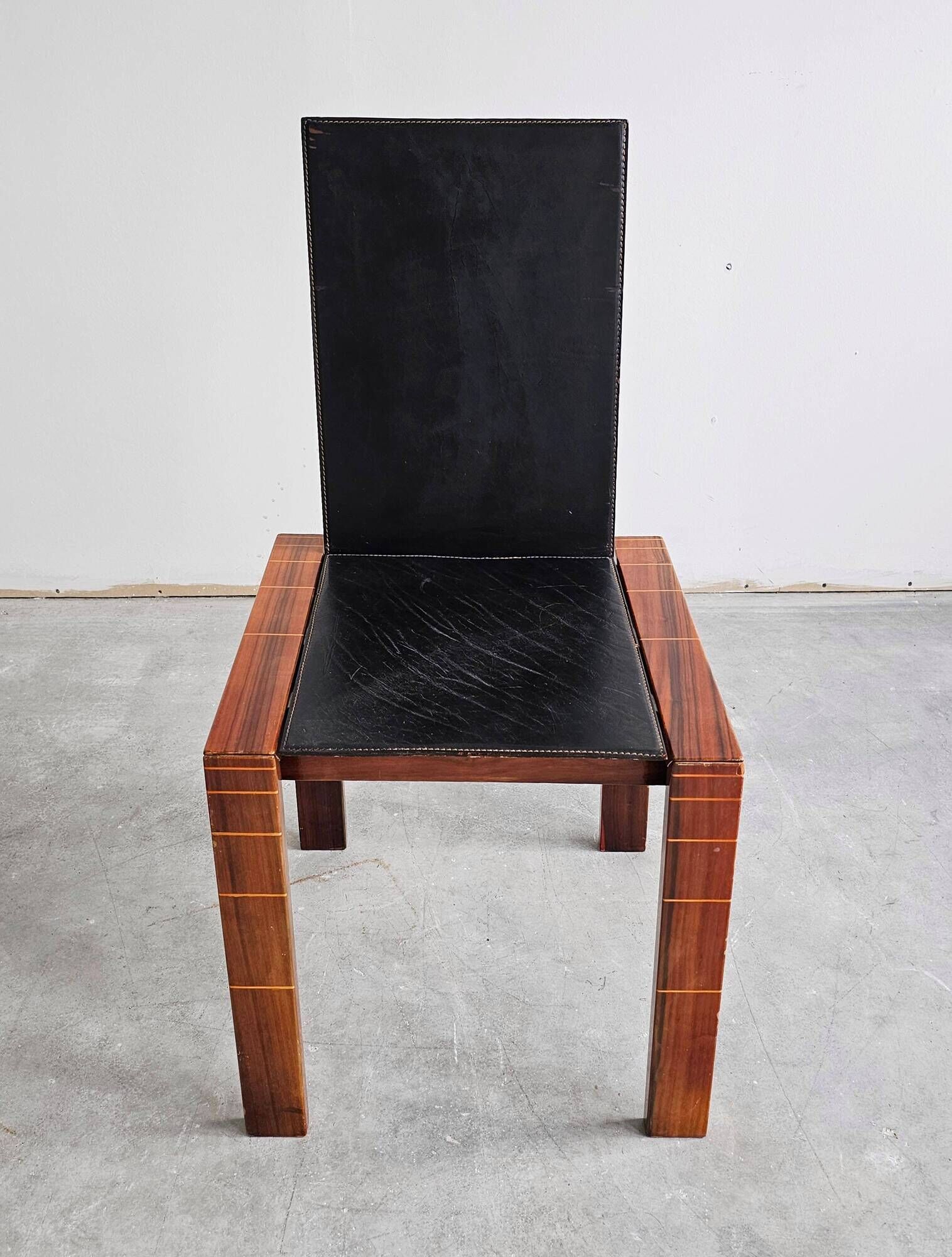 Set of 4 Mid Century dining chairs in rosewood style Afra and Tobia Scarpa.