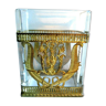 Baccarat crystal vase and gilded bronze with gold, Empire style, Crowned Eagle