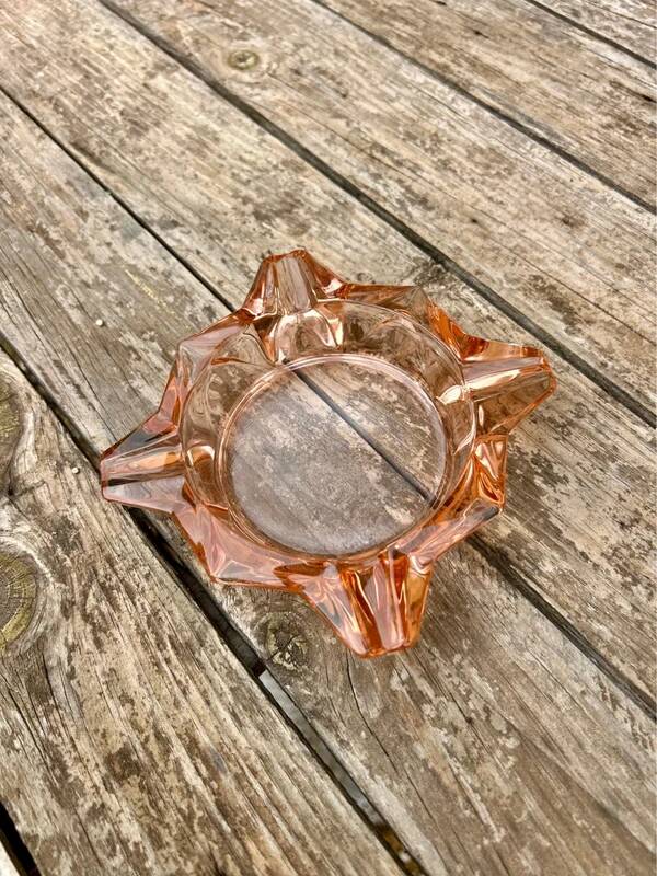 Vintage rosaline ashtray