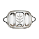 Plateau vintage en métal argenté - plat à rôtir en argent - design classique - Italie - années 1950