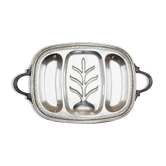 Vintage silver-plated plateau - silver roasting dish - classic design - Italy - 1950s