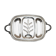 Plateau vintage en métal argenté - plat à rôtir en argent - design classique - Italie - années 1950
