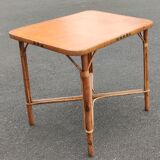 Table vintage en rotin
