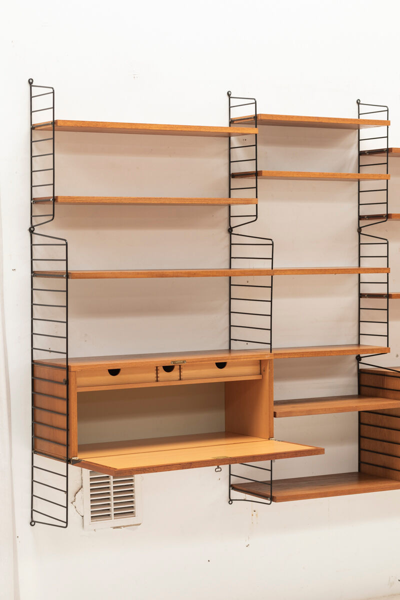 3-Piece wall unit by Nisse Strinning for String, Sweden, 1960s