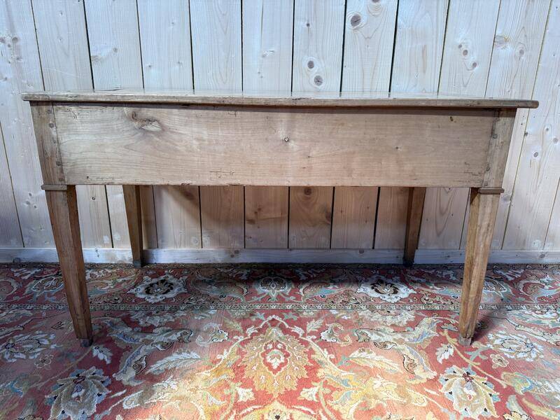 Bureau plat en merisier époque Louis XVI