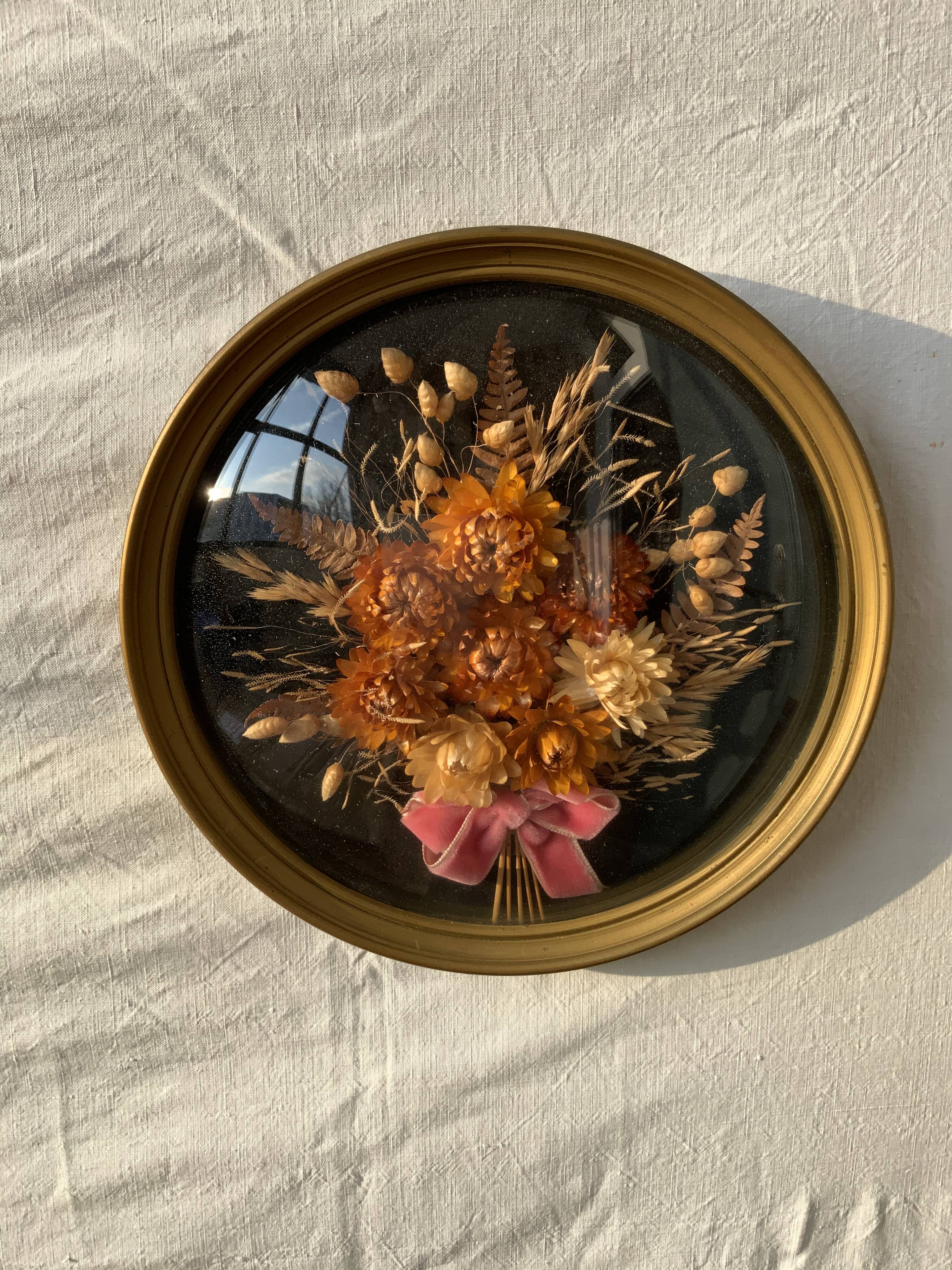 Frame dried flowers