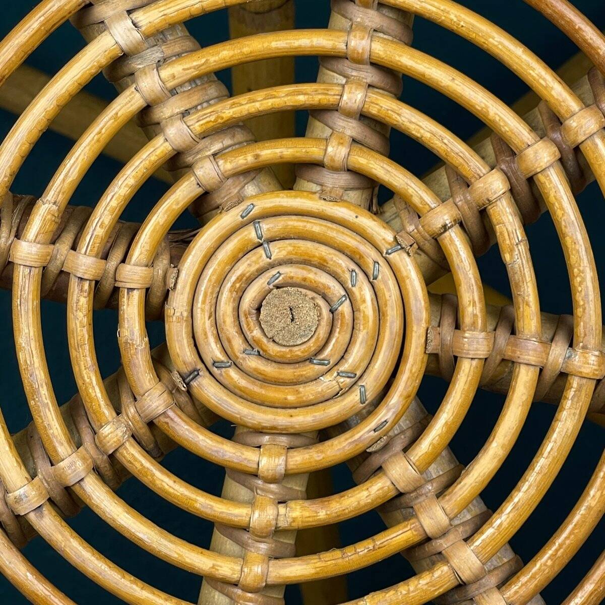 Vintage bamboo coffee table, Italy, 1960s
