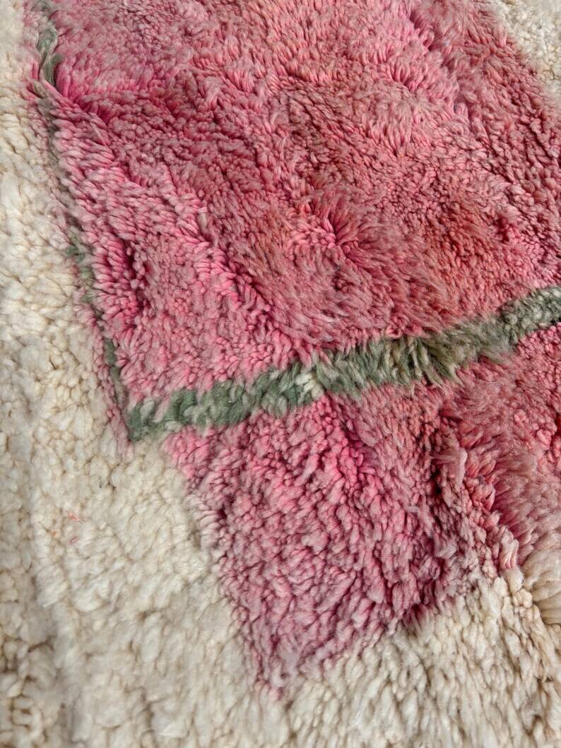 Grand tapis marocain - tissé à la main en pure laine berbère - 3X2m