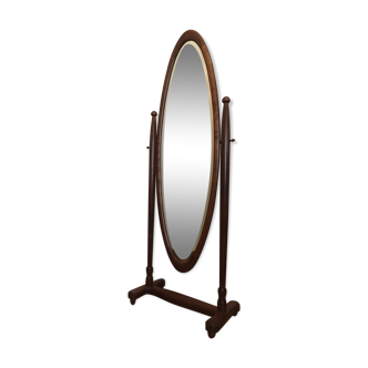 Mirror oval psyche on foot 66x174cm